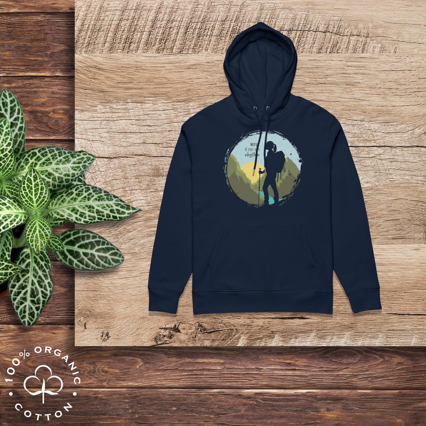 MOVE AT YOUR OWN RHYTHM Women's Organic Cotton Hoodie