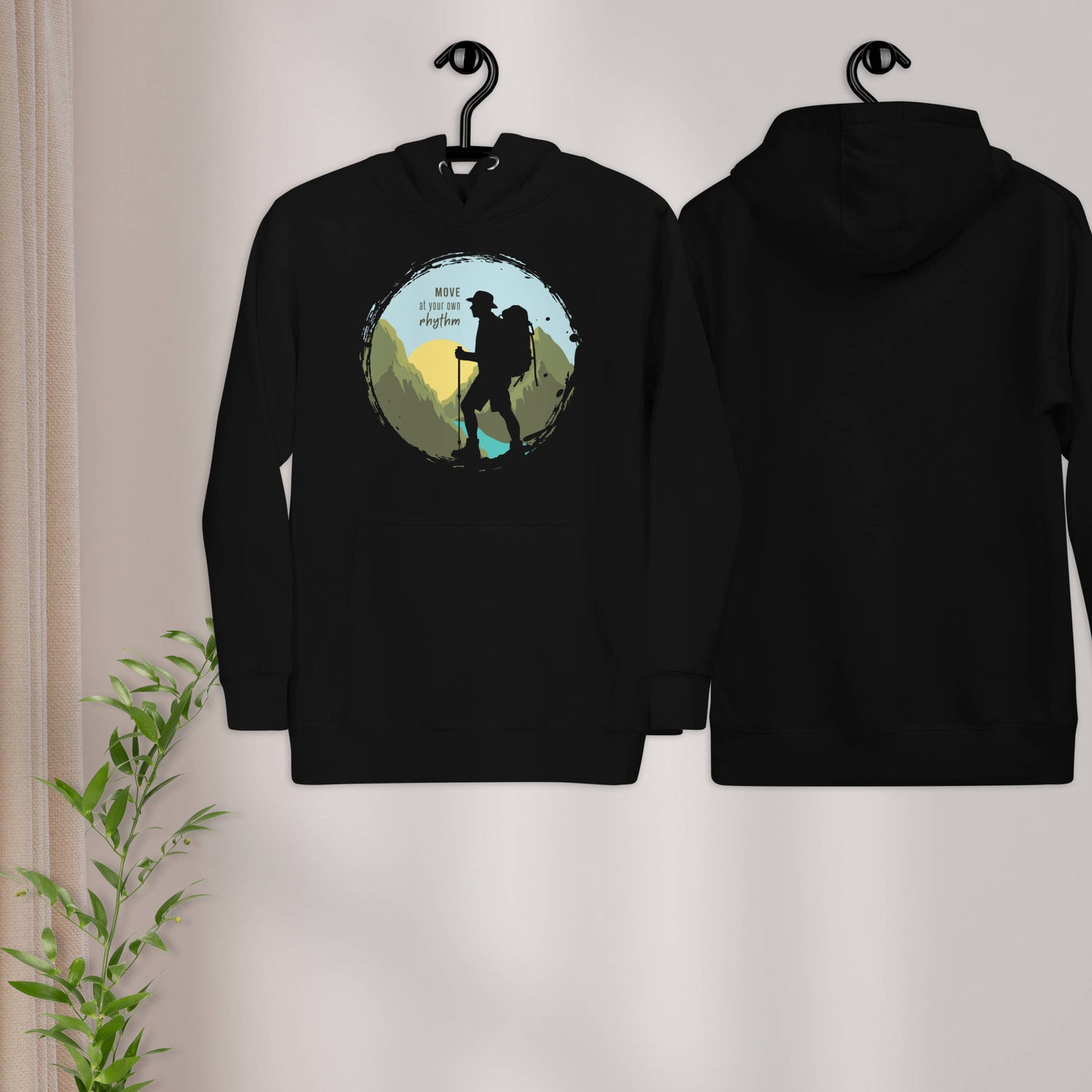 MOVE AT YOUR OWN RHYTHM Men's Cotton Hoodie