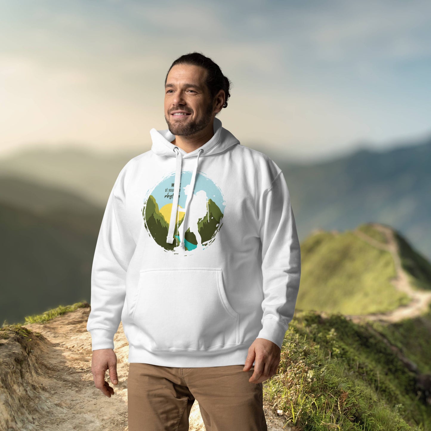 MOVE AT YOUR OWN RHYTHM Men's Cotton Hoodie