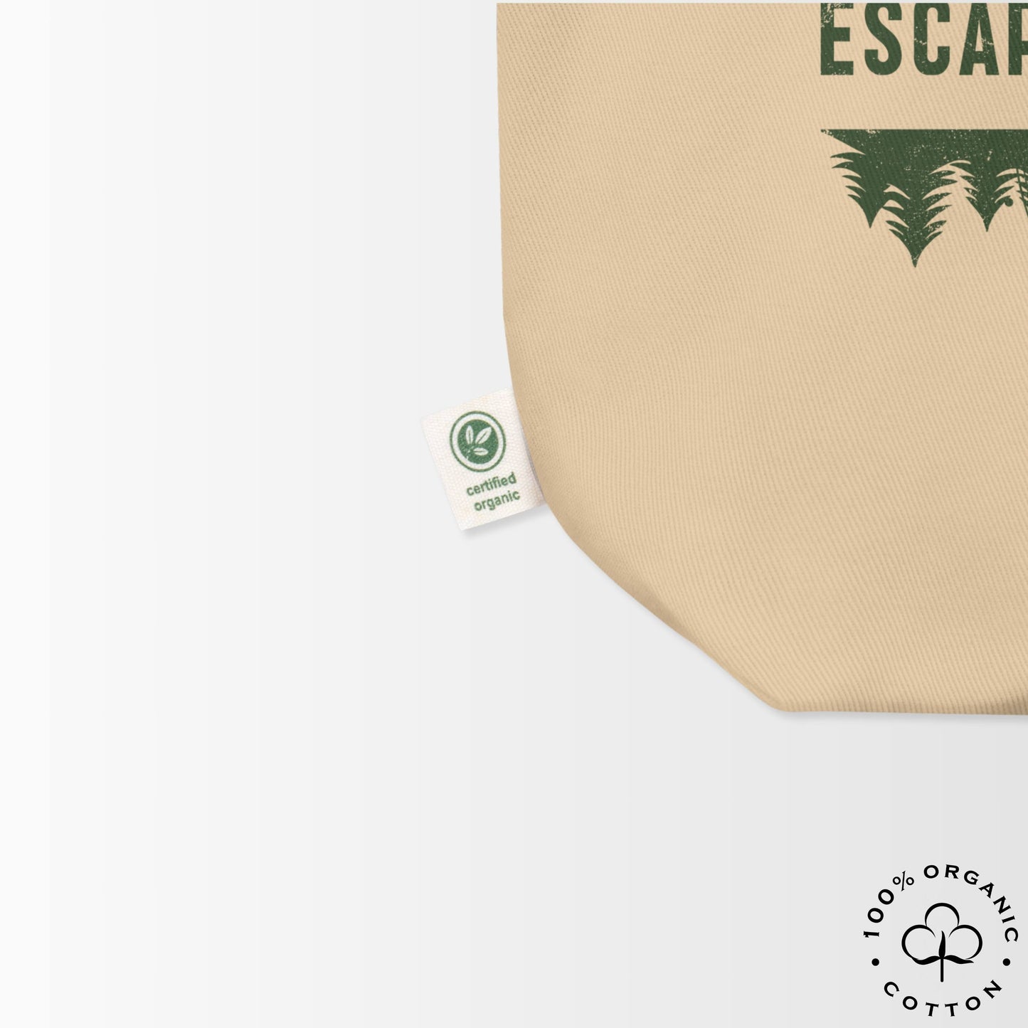 ESCAPE TO WILDERNESS Organic Cotton Medium Tote Bag