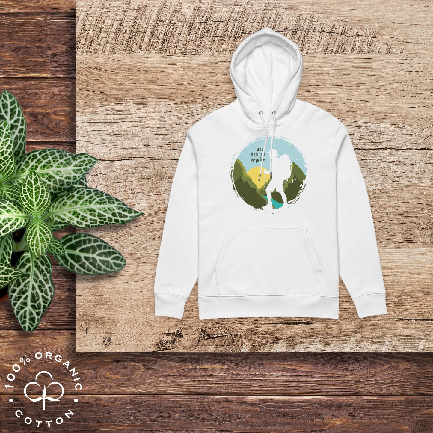 MOVE AT YOUR OWN RHYTHM Men's Organic Cotton Hoodie