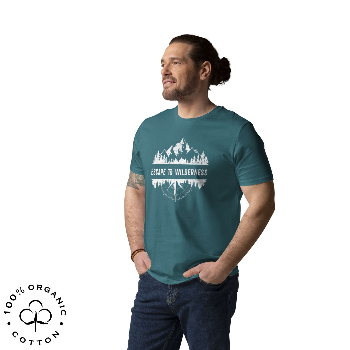 ESCAPE TO WILDERNESS Men's Organic Cotton T-shirt