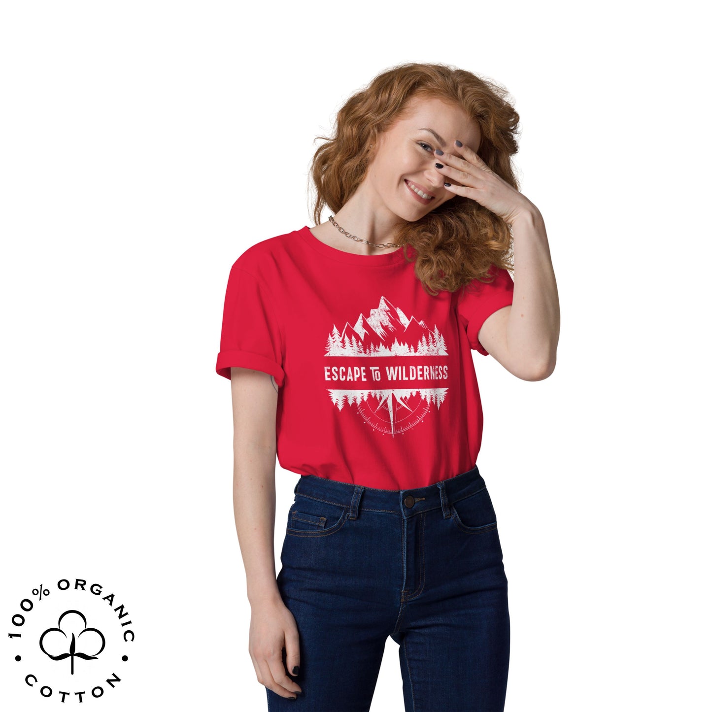 ESCAPE TO WILDERNESS Women's Organic Cotton T-Shirt