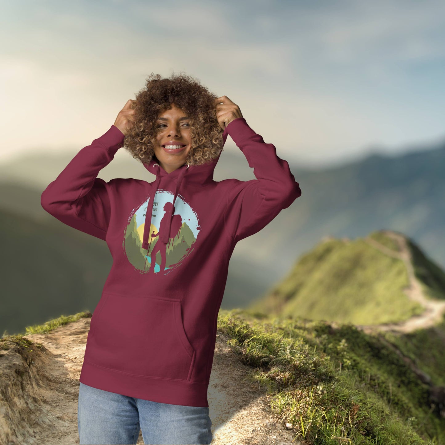 MOVE AT YOUR OWN RHYTHM Women's Cotton Hoodie