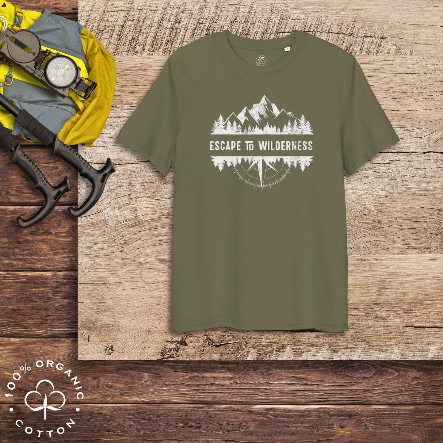 ESCAPE TO WILDERNESS Men's Organic Cotton T-shirt