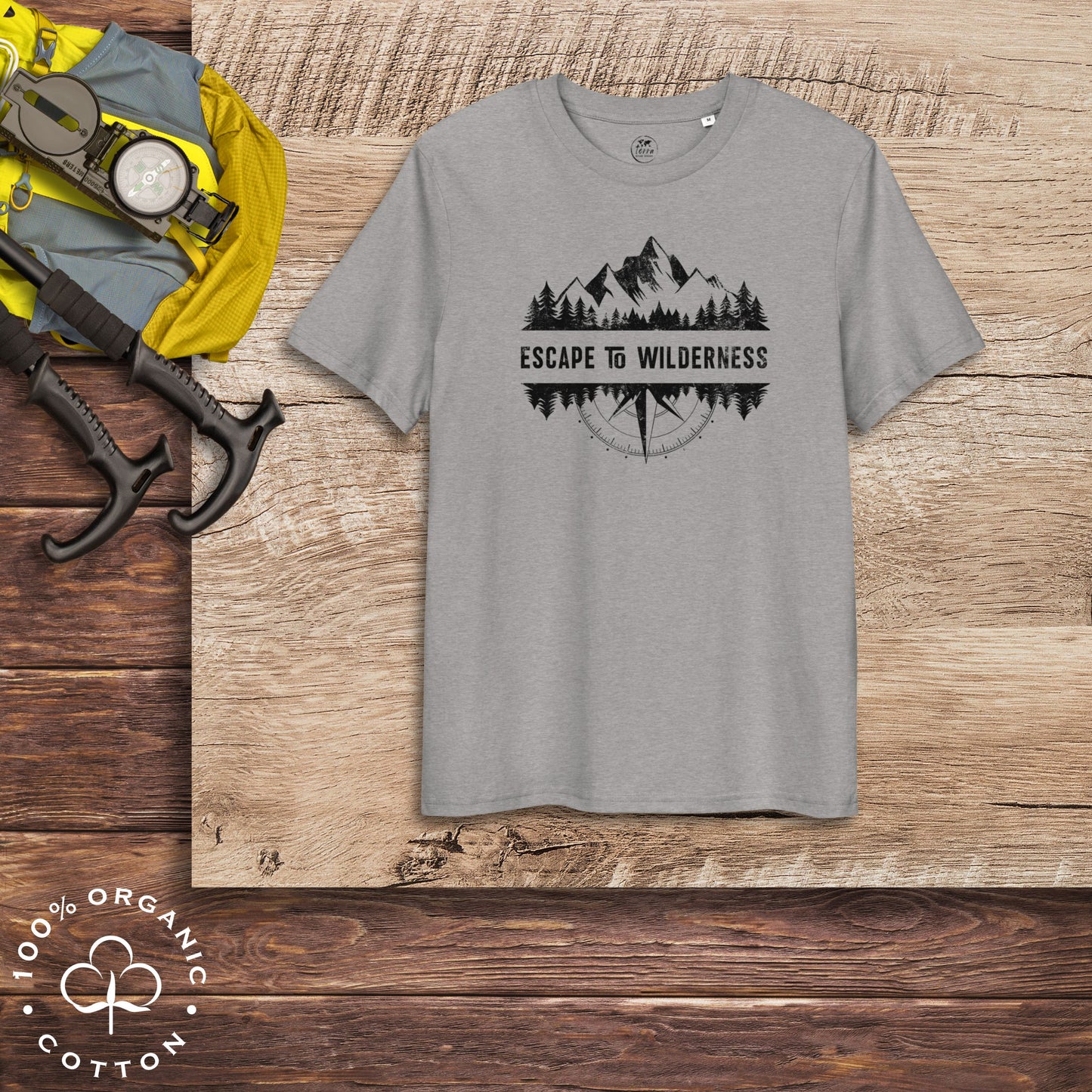 ESCAPE TO WILDERNESS Men's Organic Cotton T-shirt