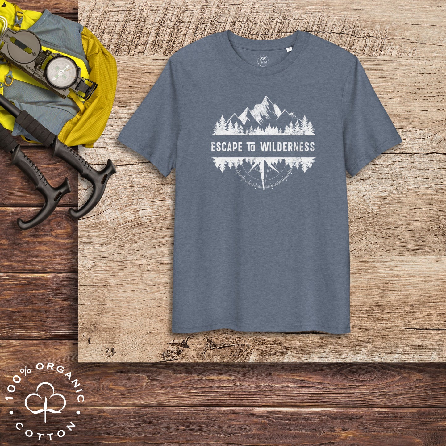 ESCAPE TO WILDERNESS Men's Organic Cotton T-shirt