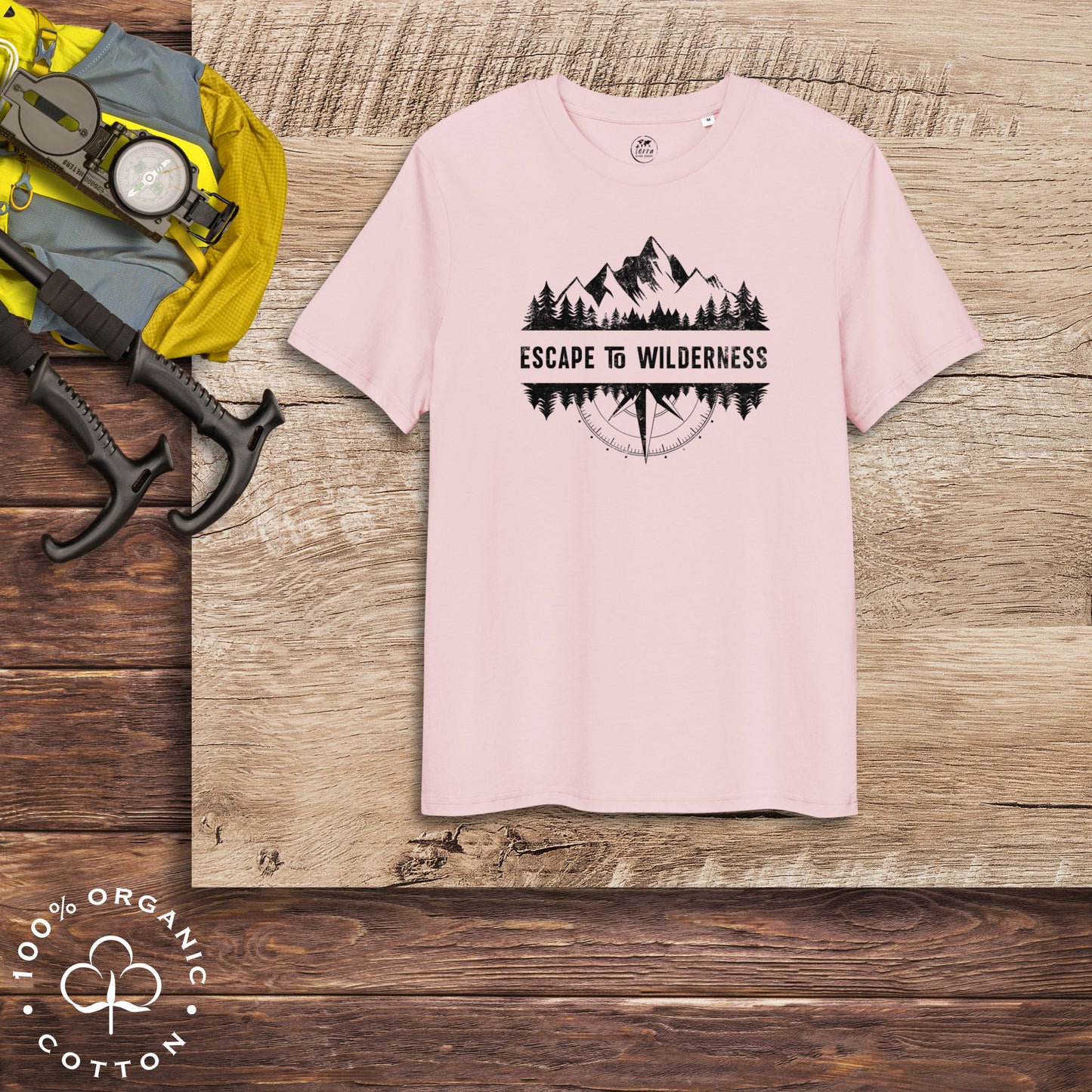ESCAPE TO WILDERNESS Men's Organic Cotton T-shirt