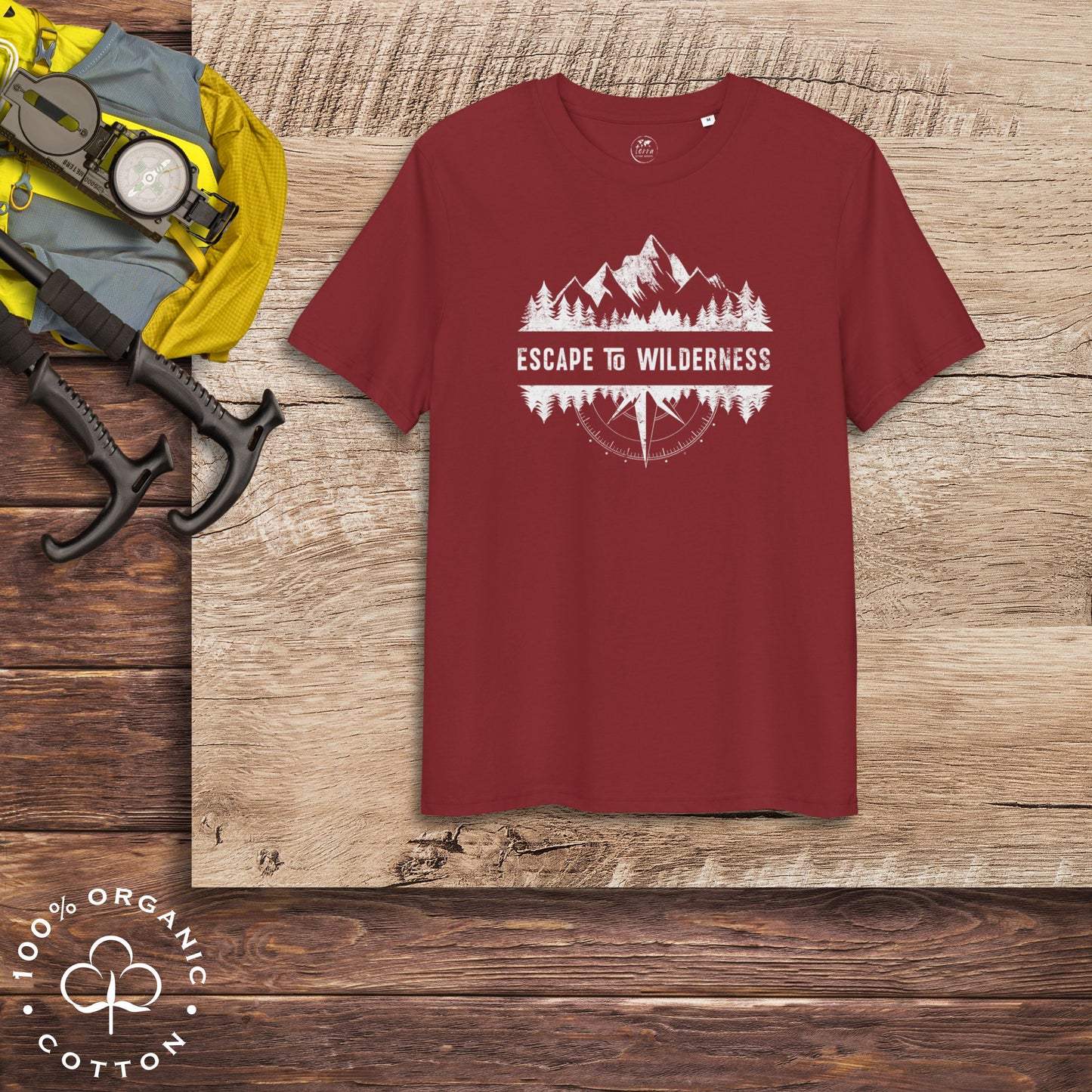ESCAPE TO WILDERNESS Men's Organic Cotton T-shirt