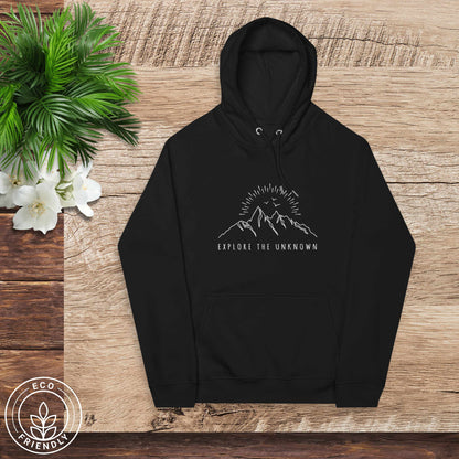 EXPLORE THE UNKNOWN Unisex Eco Hoodie