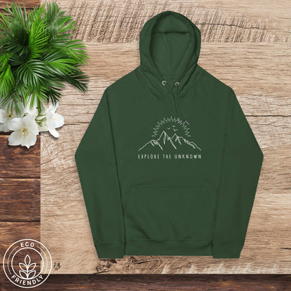 EXPLORE THE UNKNOWN Unisex Eco Hoodie