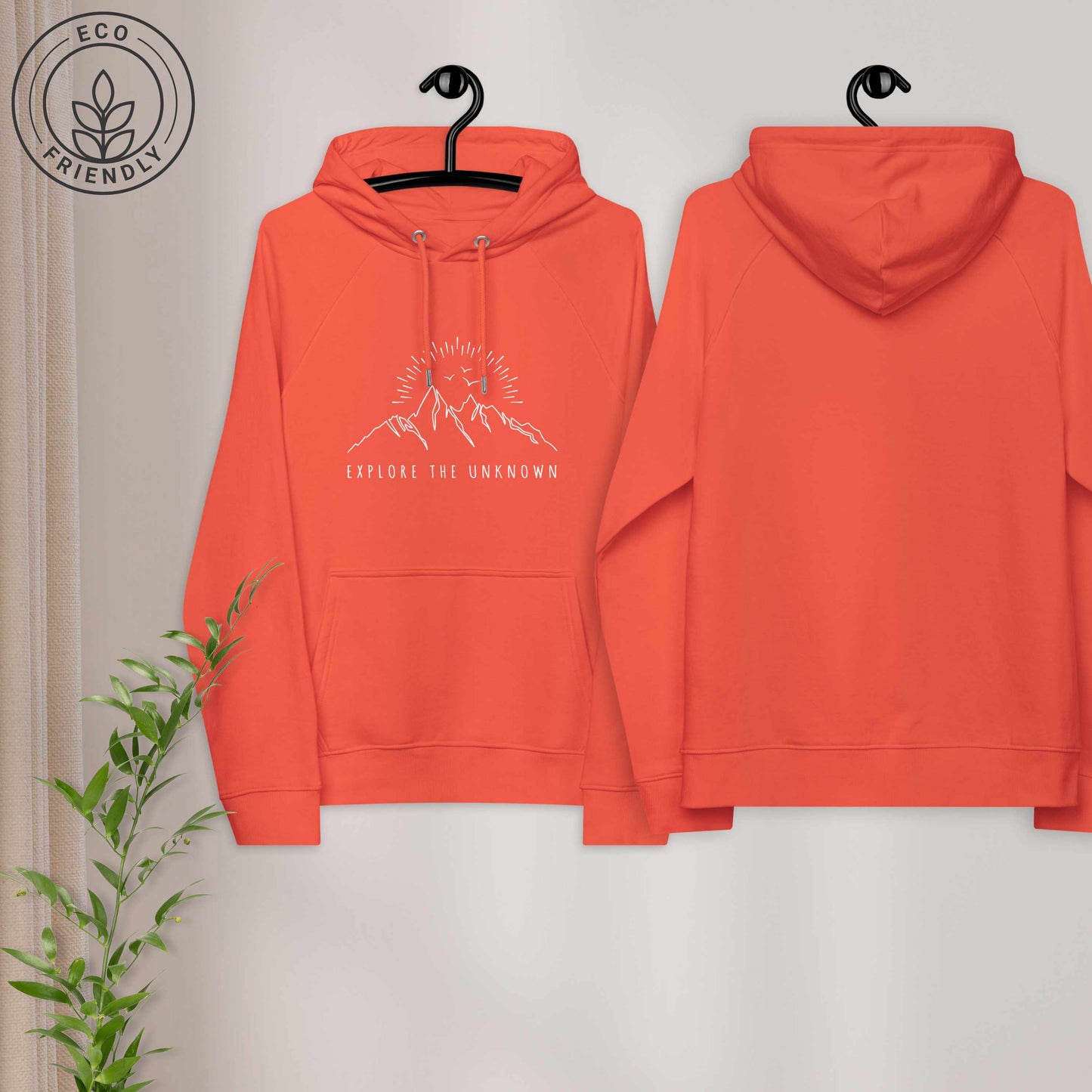 EXPLORE THE UNKNOWN Unisex Eco Hoodie