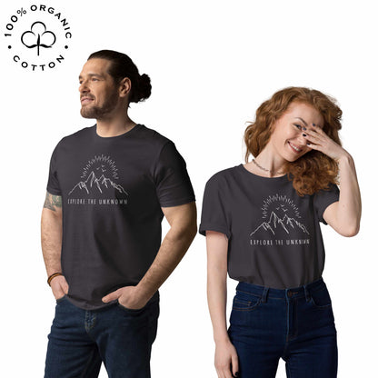 EXPLORE THE UNKNOWN Organic Cotton Unisex t-shirt