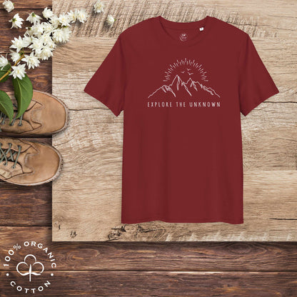EXPLORE THE UNKNOWN Organic Cotton Unisex t-shirt