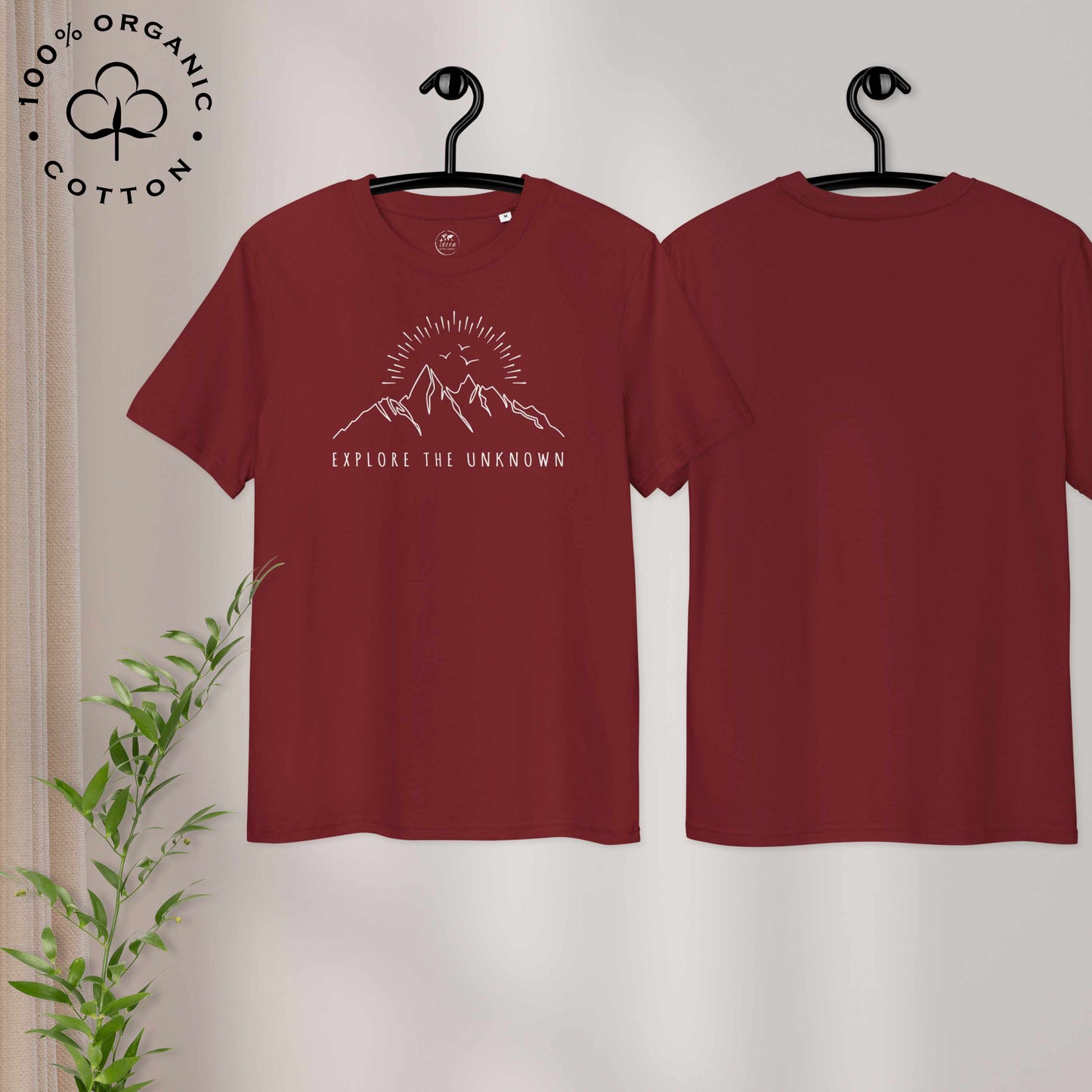 EXPLORE THE UNKNOWN Organic Cotton Unisex t-shirt