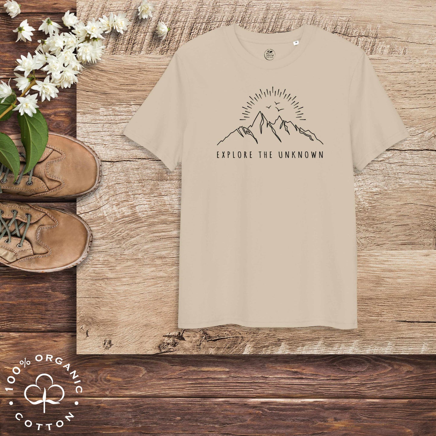 EXPLORE THE UNKNOWN Organic Cotton Unisex t-shirt