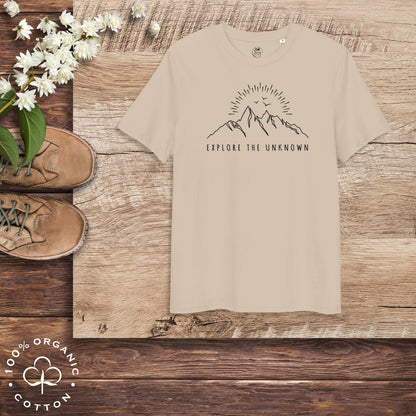 EXPLORE THE UNKNOWN Organic Cotton Unisex t-shirt