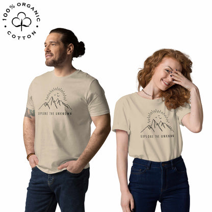 EXPLORE THE UNKNOWN Organic Cotton Unisex t-shirt