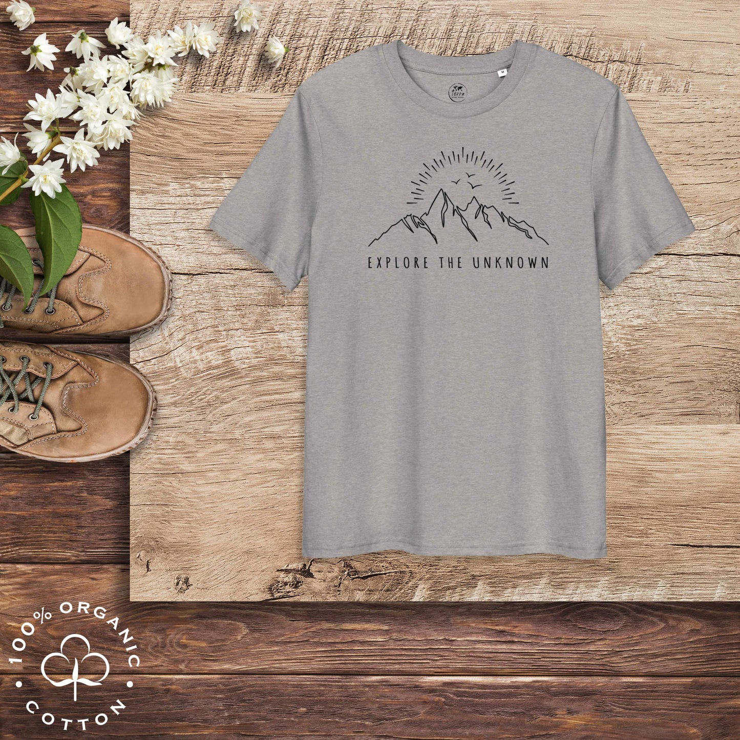 EXPLORE THE UNKNOWN Organic Cotton Unisex t-shirt
