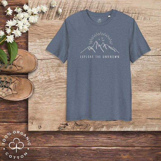 EXPLORE THE UNKNOWN Organic Cotton Unisex t-shirt