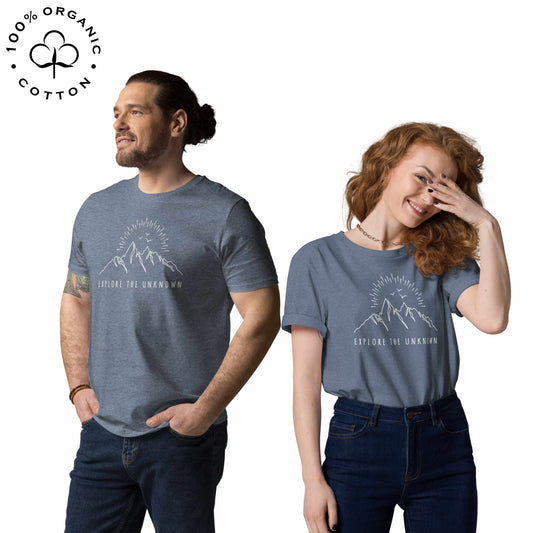 EXPLORE THE UNKNOWN Organic Cotton Unisex t-shirt