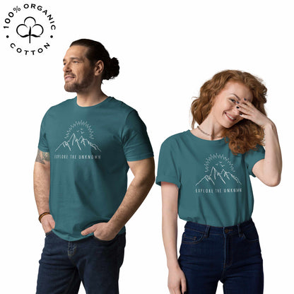 EXPLORE THE UNKNOWN Organic Cotton Unisex t-shirt