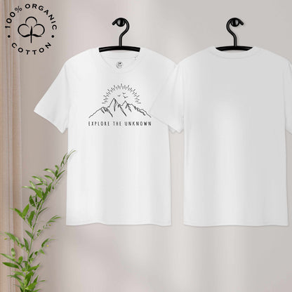 EXPLORE THE UNKNOWN Organic Cotton Unisex t-shirt