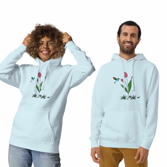 FRESH FEELING Unisex Hoodie Floral Design