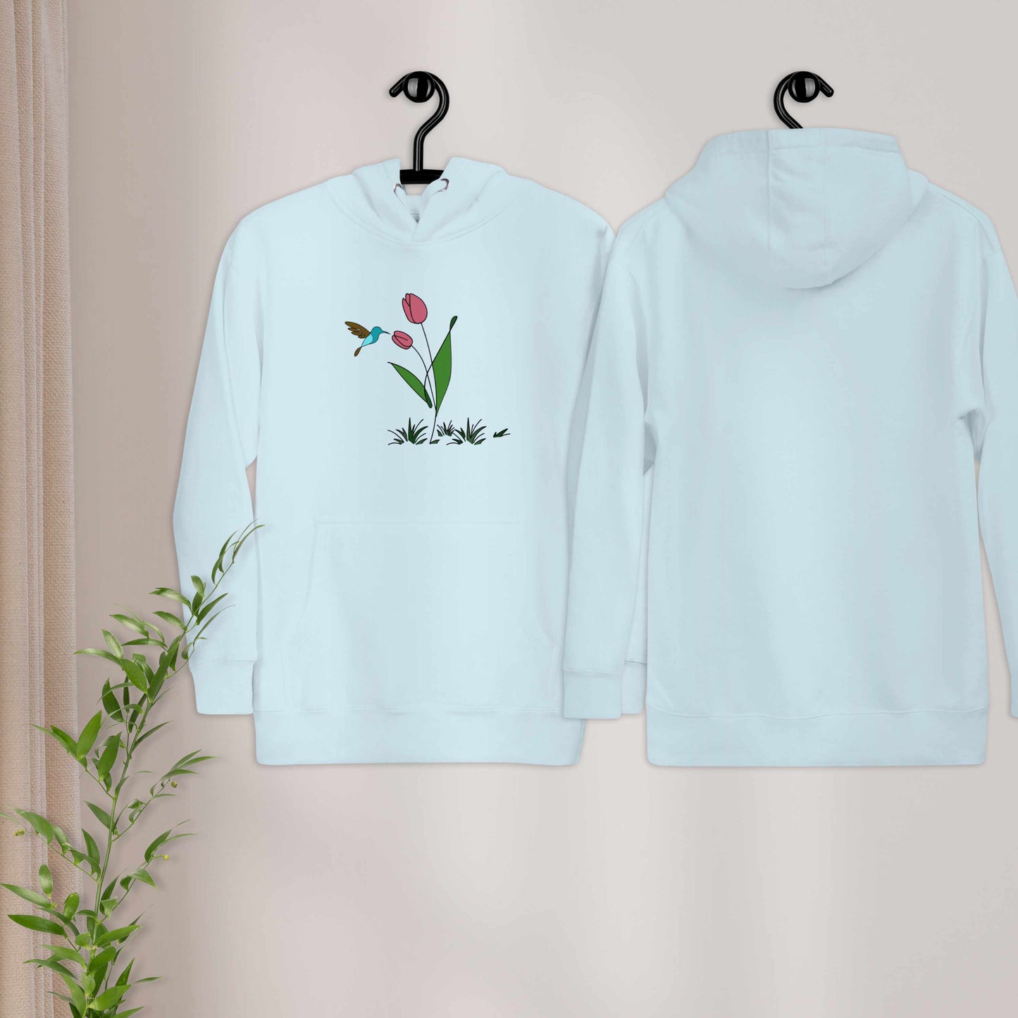 FRESH FEELING Unisex Hoodie Floral Design