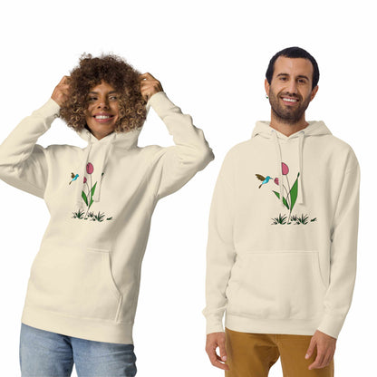 FRESH FEELING Unisex Hoodie Floral Design