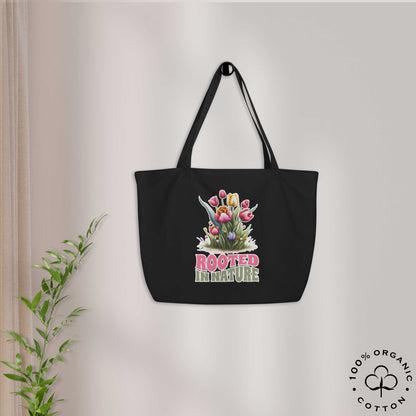 ROOTED IN NATURE Large Organic Tote Bag