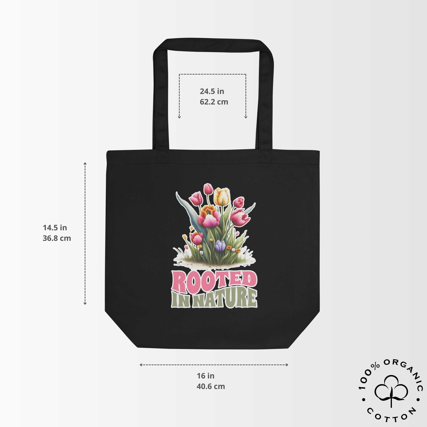 ROOTED IN NATURE Organic Medium Tote Bag