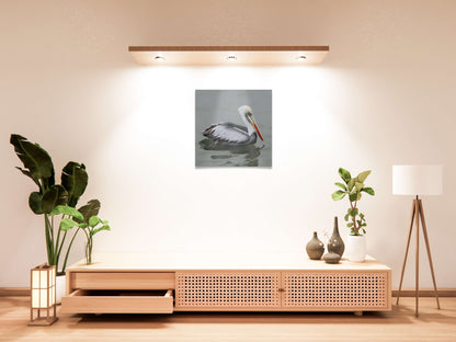 Pelican STILL WATER, WILD SOUL Photo Canvas Print